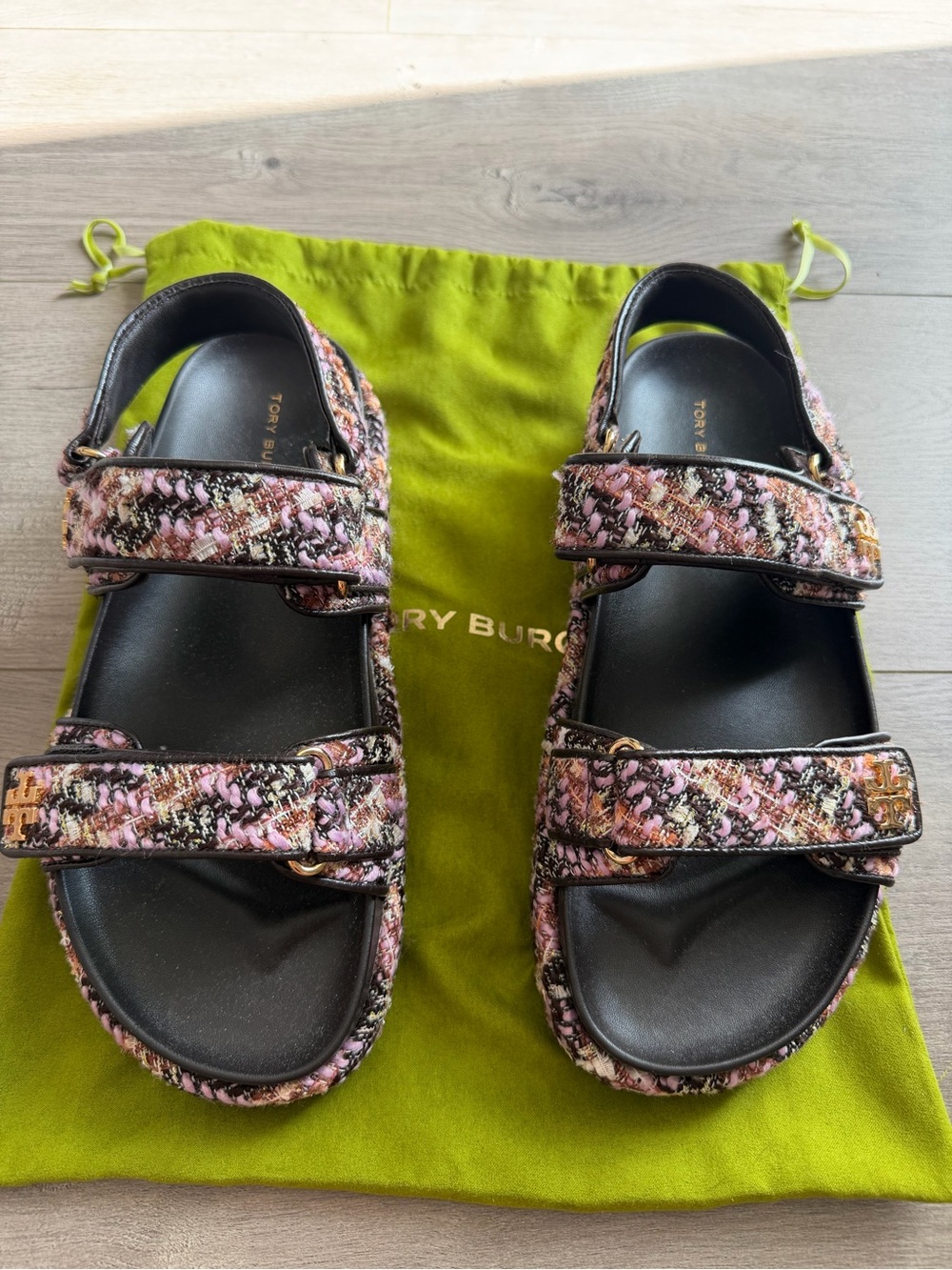 Tory Burch Kira Sport Sandal - size 8 - Rosa Multi/Coco